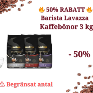 Lavazza kaffebönor Barista 3 kg + 1 cappuccinoglas gratis